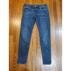 Michael Kors Izzy Skinny Jeans Dark Wash Stretch Denim Sz‎ 4 lightly distressed